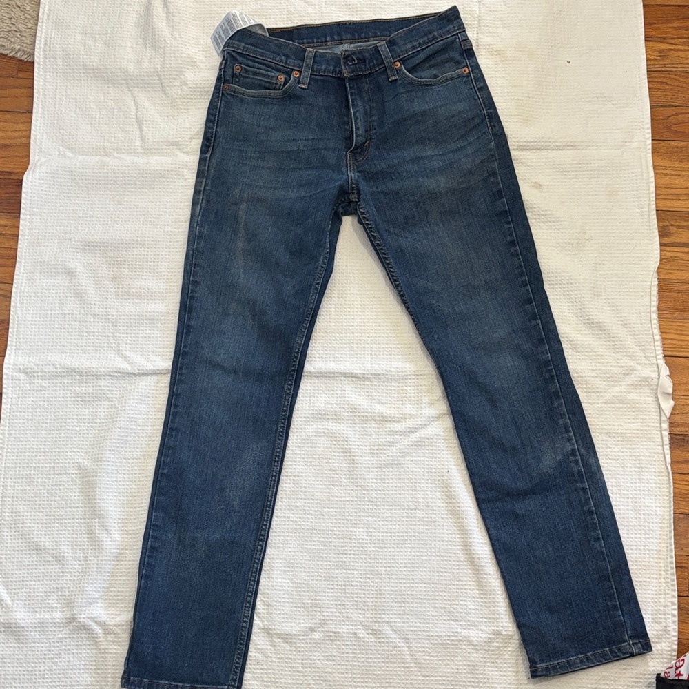 Levi's Men's Slim Straight Jeans in Dark Blue Wash